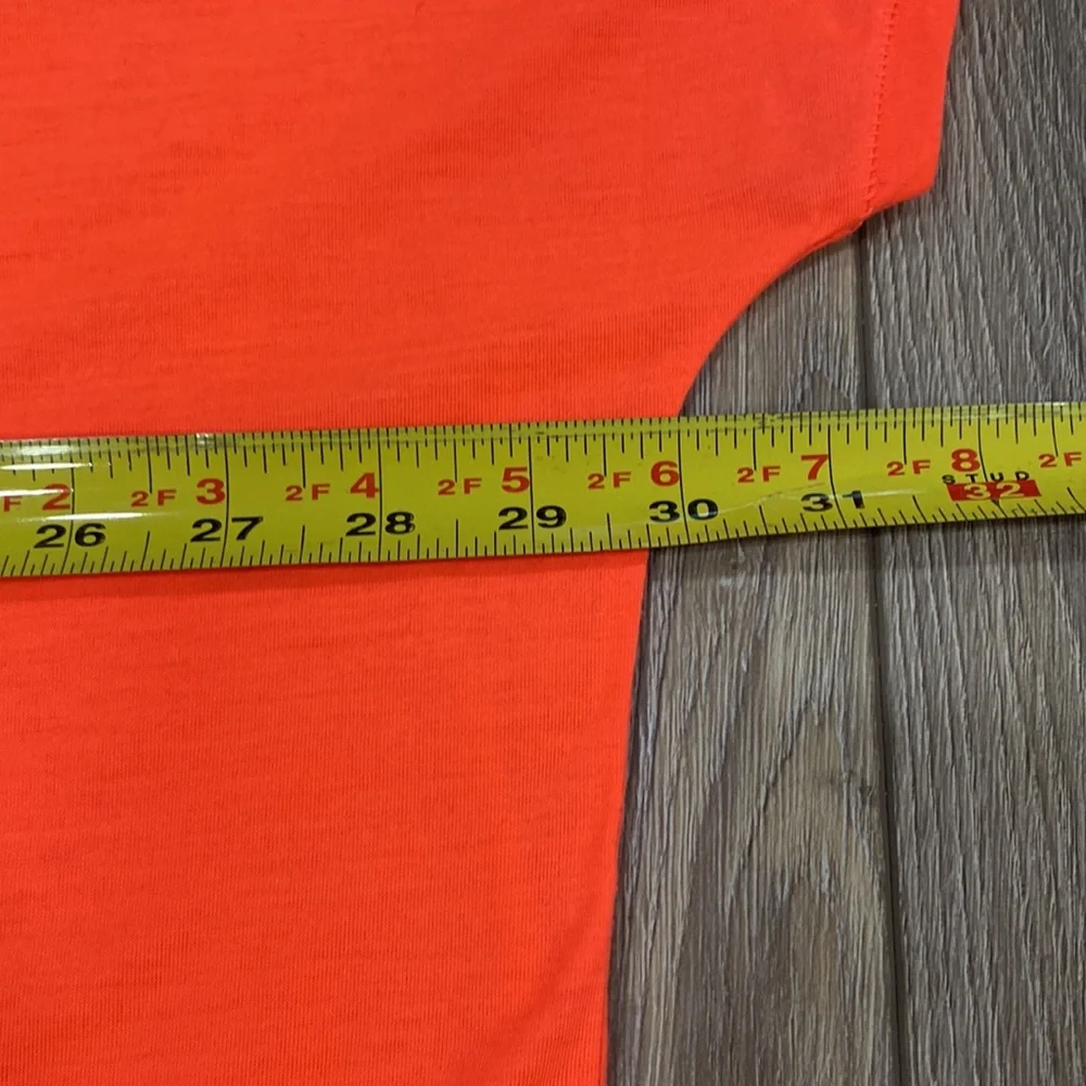 JUST FEMALE Oversized Neon Orange/Pink S/M Tee Shirt - Picture 6 of 11